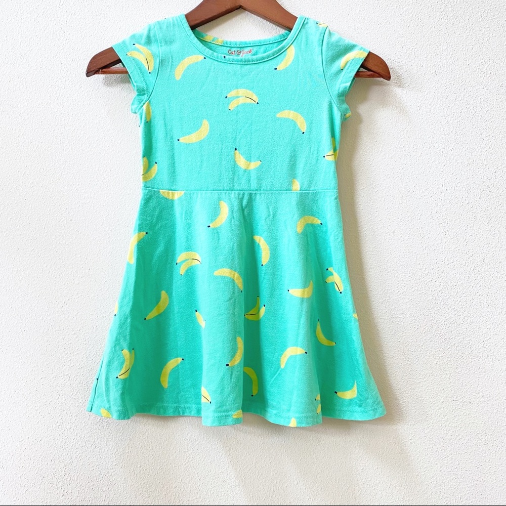 EUC CAT & JACK Banana Twirl Dress sz XS 4-5 yrs